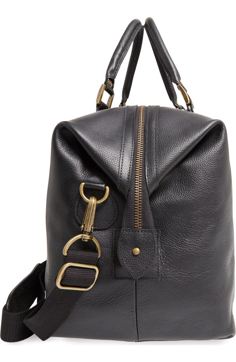 Barbour Leather Duffle Bag, Alternate, color,