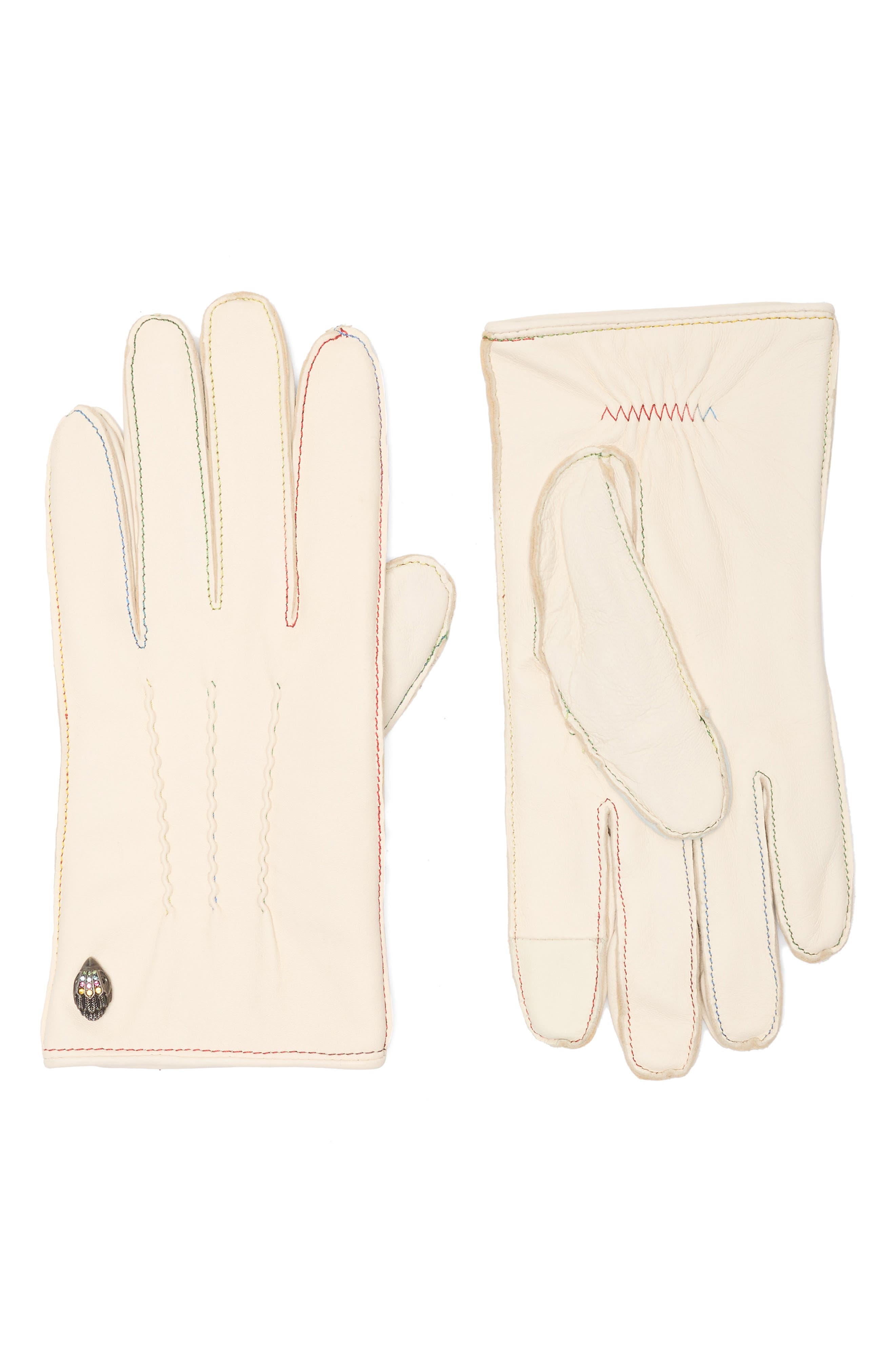 Stitched Leather Tech Gloves