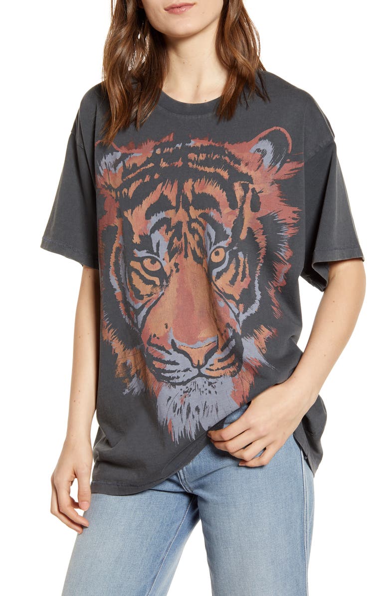 Wrangler Tiger Graphic Oversize Tee, Main, color,