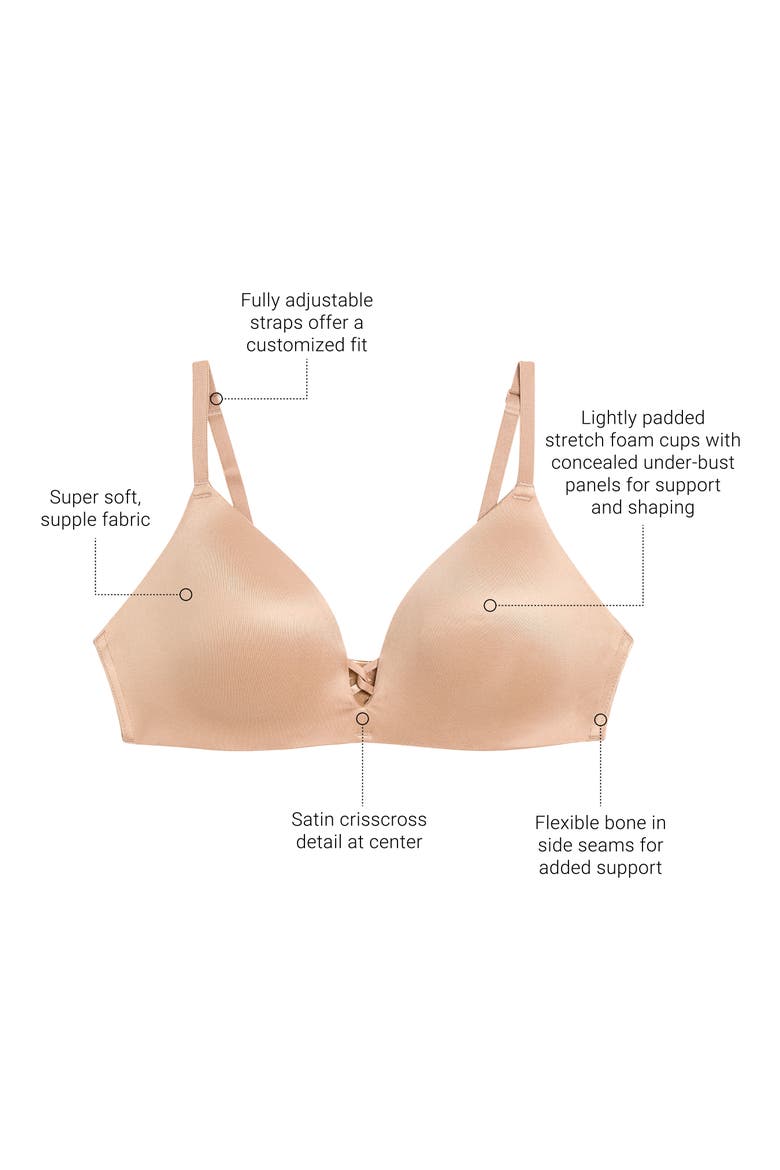 Undercover Wire Free T-Shirt Bra, Alternate, color, CHAI