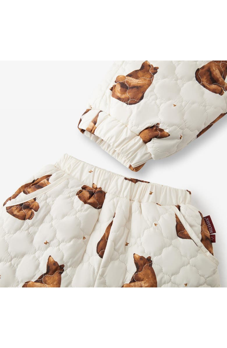 Milkbarn Quilted Padded Pants, Alternate, color, Honey Bear