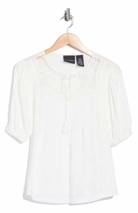 Mixed Media Pleat Top