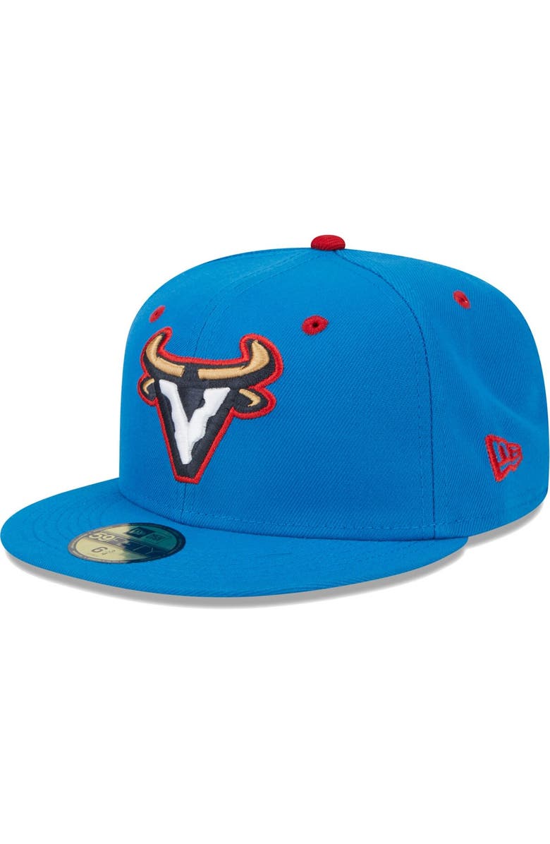 New Era Men's New Era Blue Visalia Rawhide Copa De La Diversion 59FIFTY Fitted Hat, Main, color, 