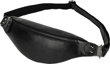 The Walcott Leather Waist Bag | Black Leather Fanny Pack