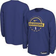 Nike Men's Nike Royal Golden State Warriors 2025/26 On-Court Flare Dri-FIT Practice Long Sleeve Tri-Blend T-Shirt