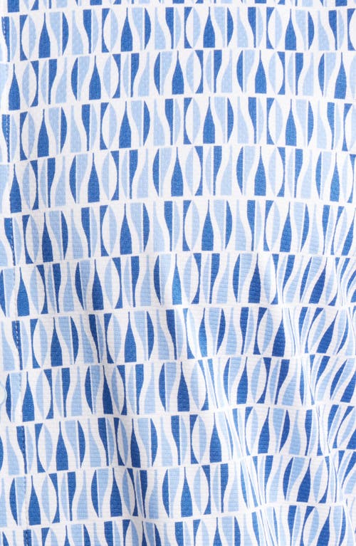 Mizzen + Main Mizzen+main Halyard Trim Fit Abstract Short Sleeve Performance Button-up Shirt