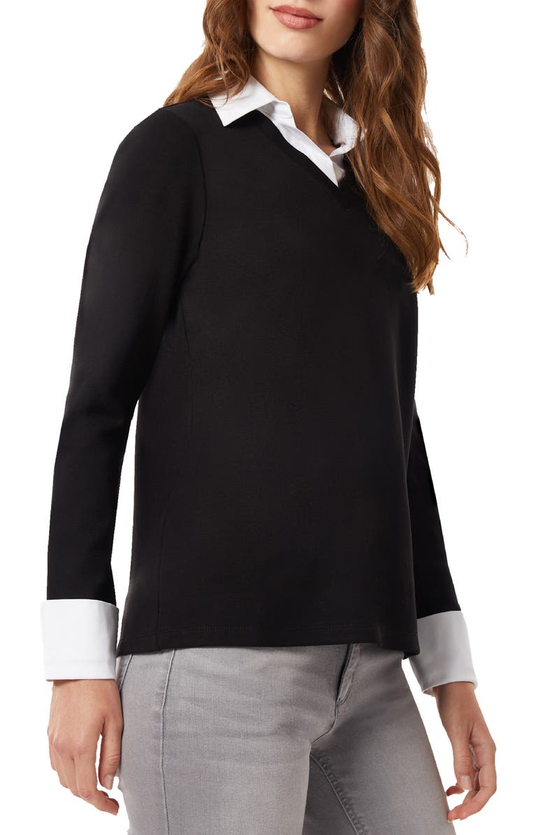 Jones New York Serenity Layered V-Neck Sweater, Alternate, color, 
