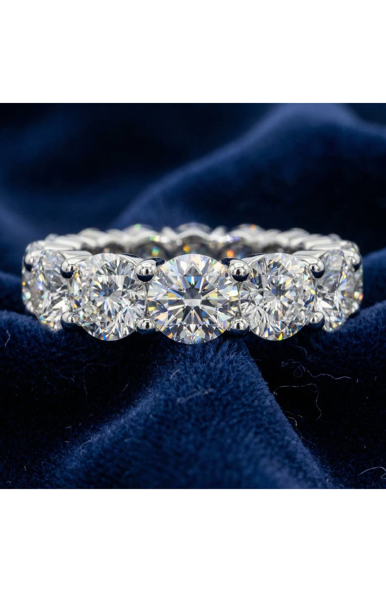 Bliss Diamond 7Ct Diamond Round Cut Eternity Ring 14k Gold Lab Grown Anniversary Band, Alternate, color, 14K Yellow Gold