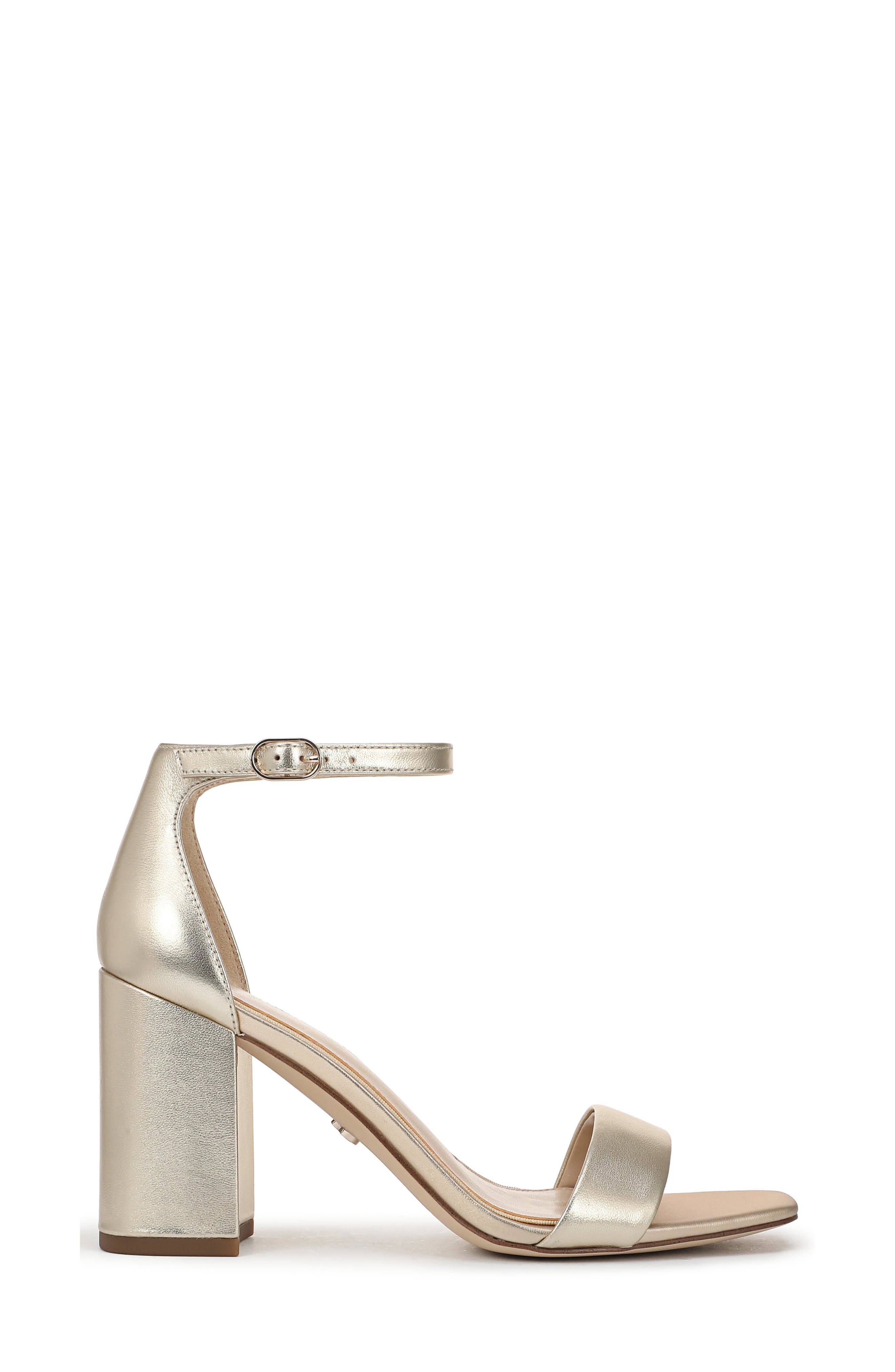 Daniella Ankle Strap Sandal, Alternate, color, MOLTEN GOLD