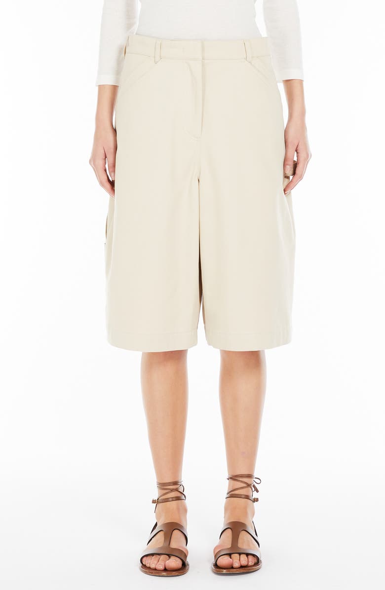Weekend Max Mara Cotton Utility Culottes, Main, color, Beige