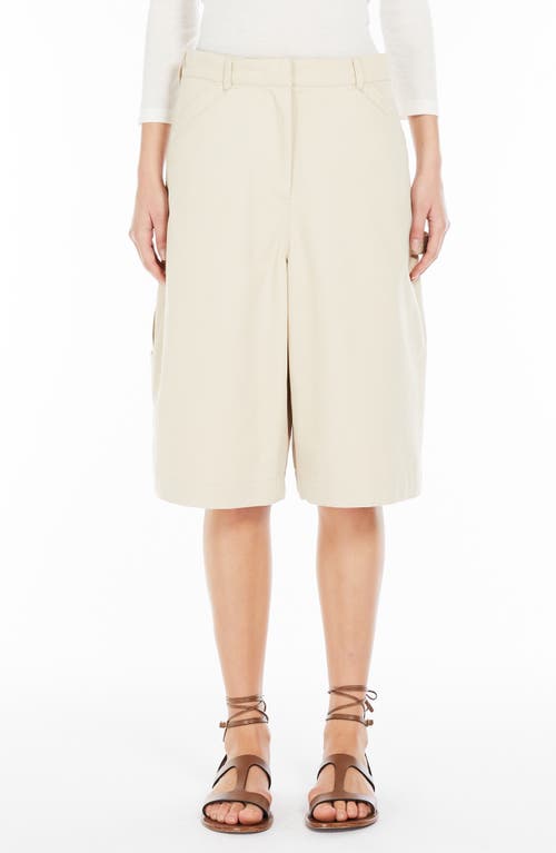 Weekend Max Mara Cotton And Linen Canvas Trousers In Beige