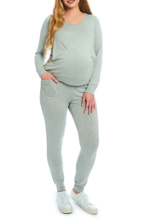 Whitney During & After 2-Piece Maternity/Nursing Top & Pant Set