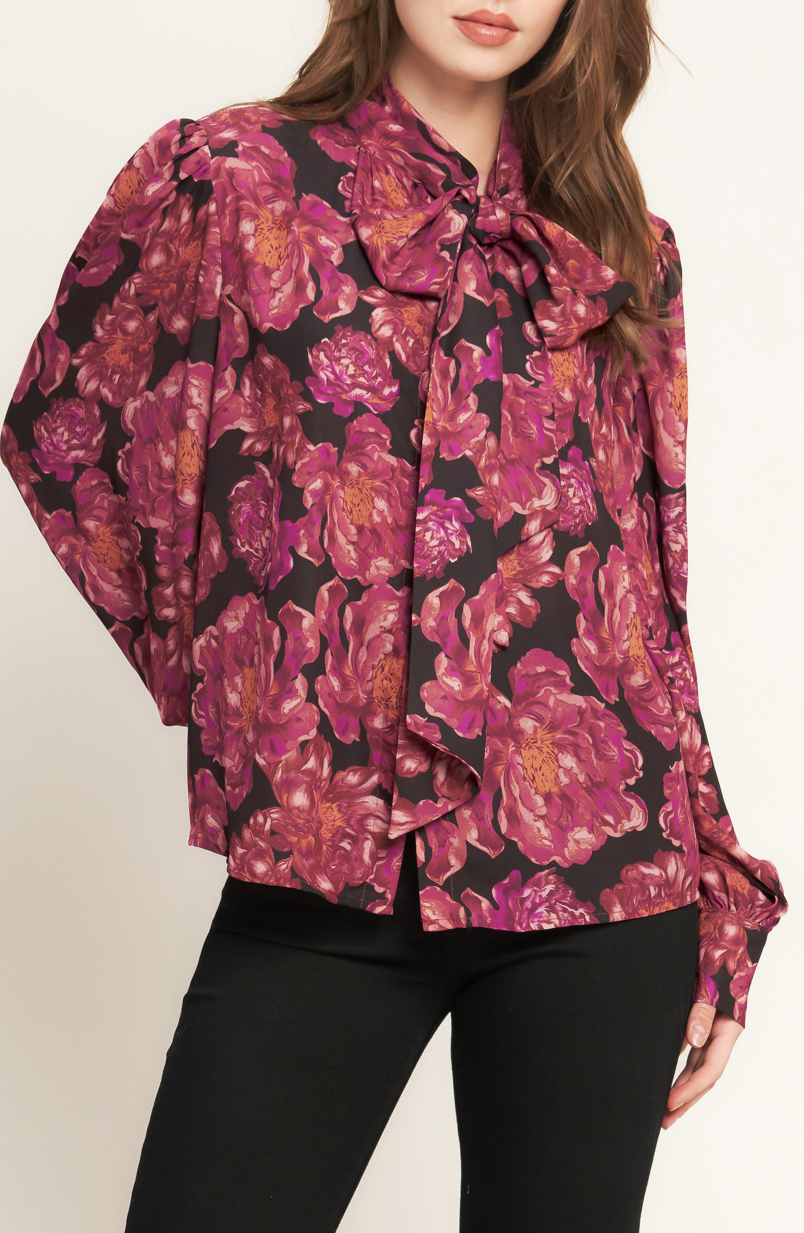 FLYING TOMATO Woven Long Sleeve Top