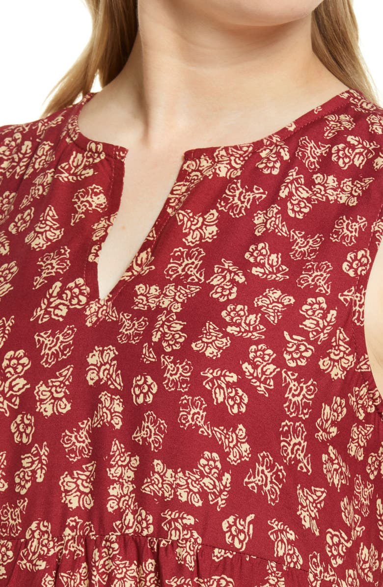 beachlunchlounge Ireana Tiered Ruffle Midi Dress, Alternate, color, Provence Floral