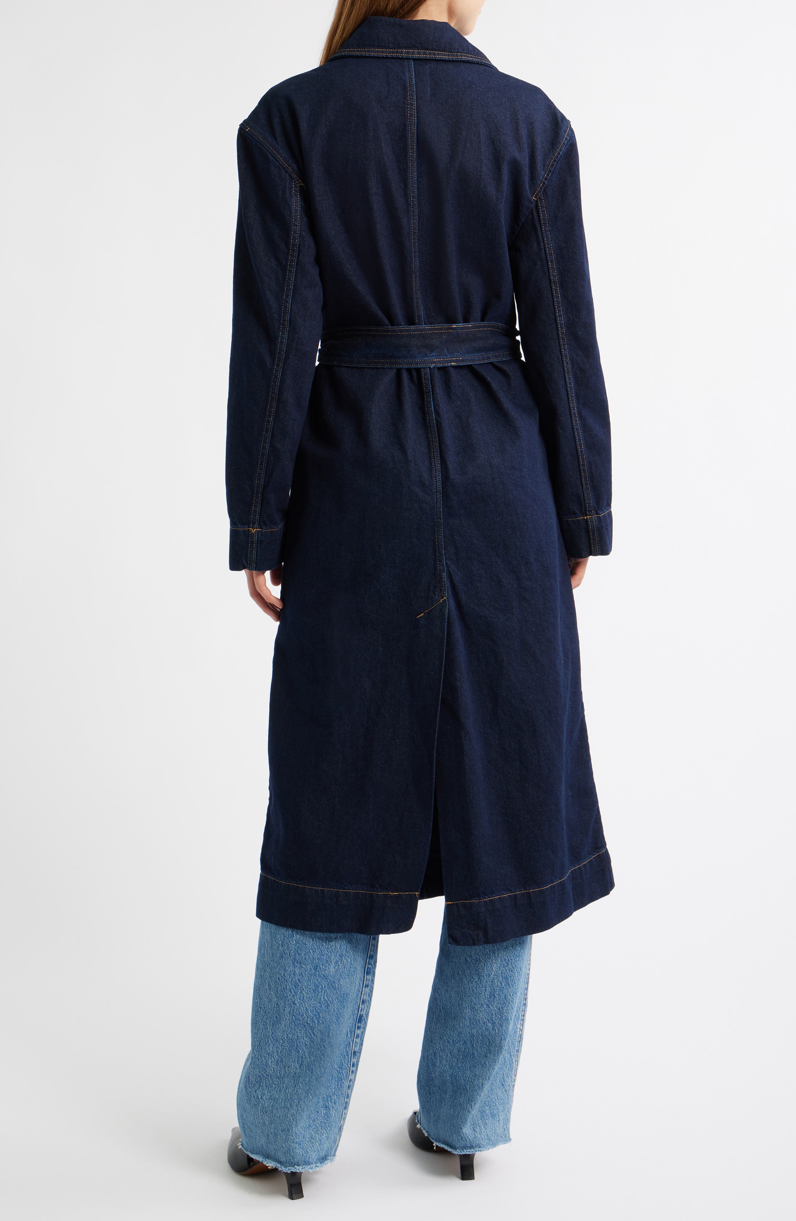 Denim Trench Coat - image 2