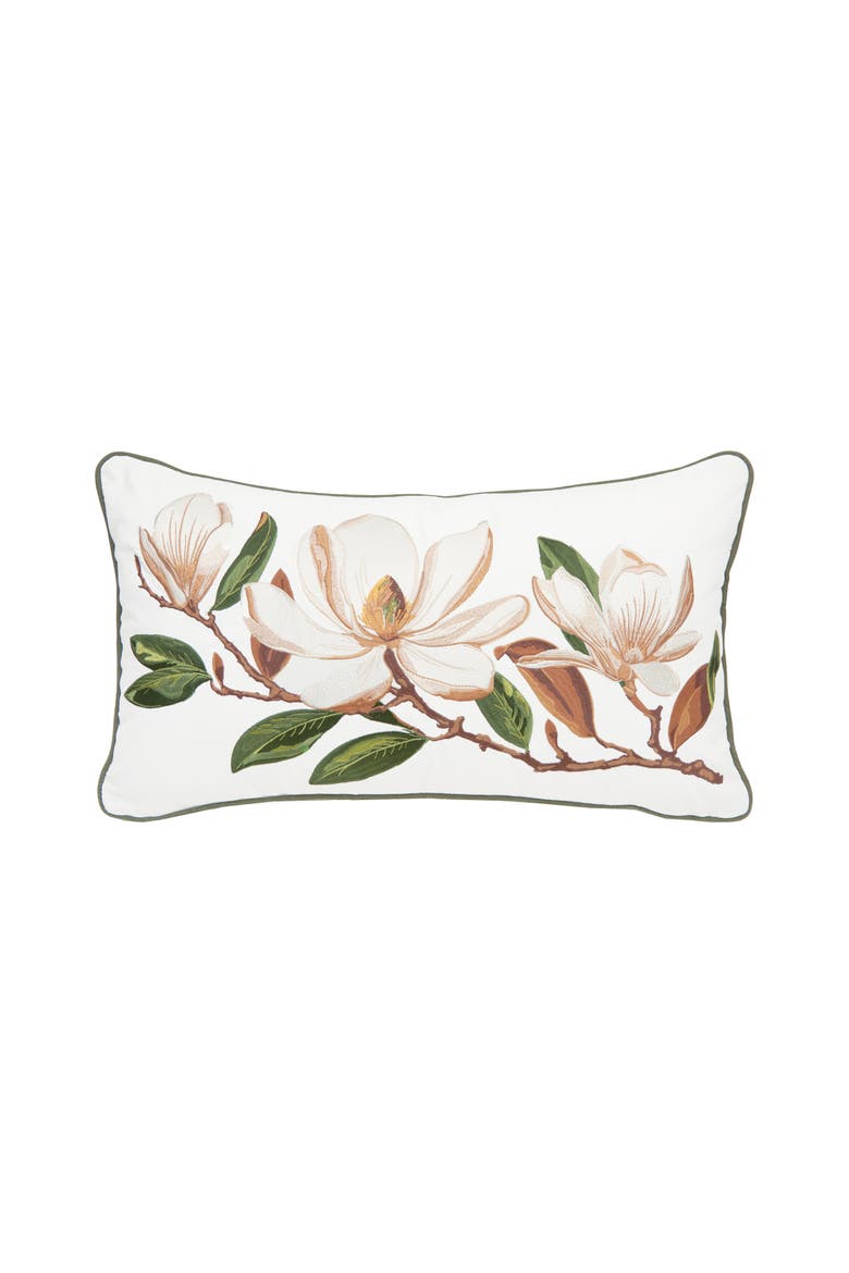 Magnolia Lumbar Pillow, Main, color, Green