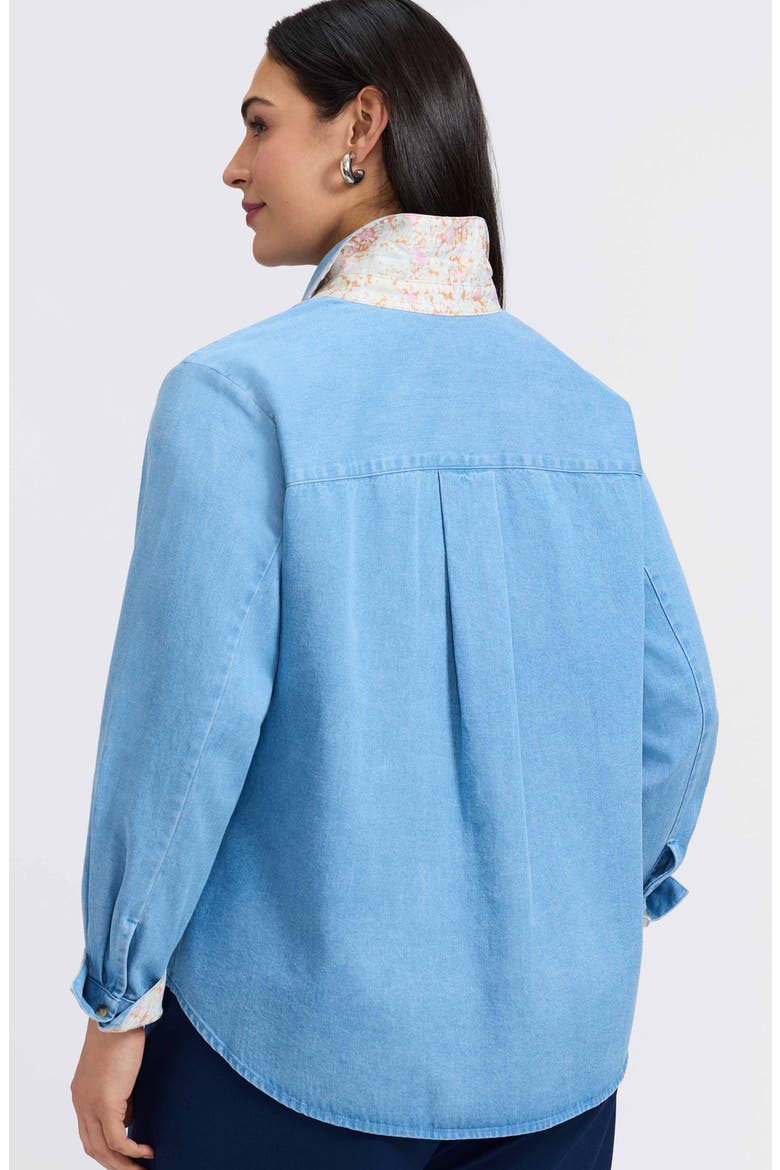 Margie Denim Button-Up Shirt, Alternate, color, BLEACH WASH