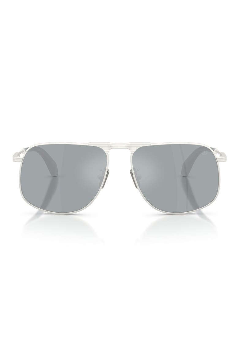 Vitessa 58mm Pilot Sunglasses, Main, color, SILVER / MIRROR BLUE
