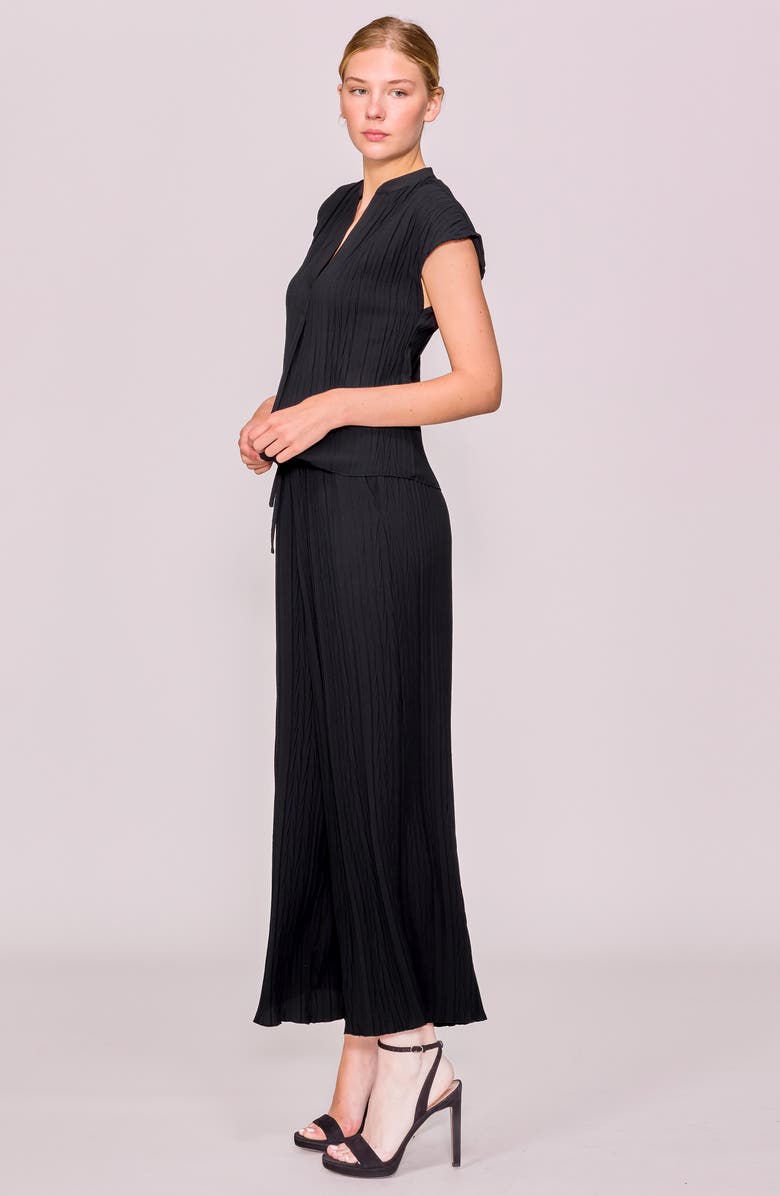 MELLODAY Twist Pleat Top, Alternate, color, Black