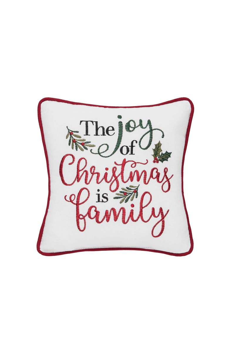 C&F Home Joy of Christmas Family Pillow, Main, color, Green