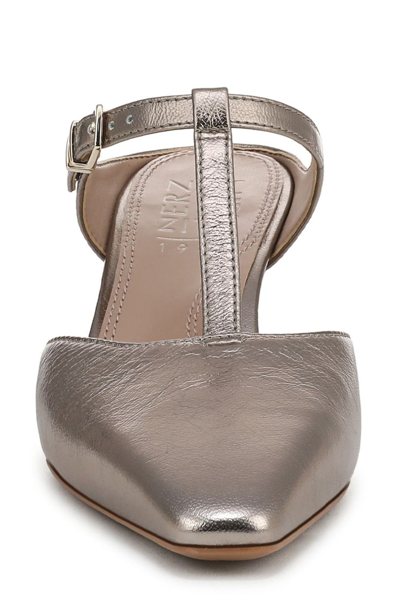 Naturalizer Gem T-Strap Kitten Heel Mule, Alternate, color, Patina Pewter