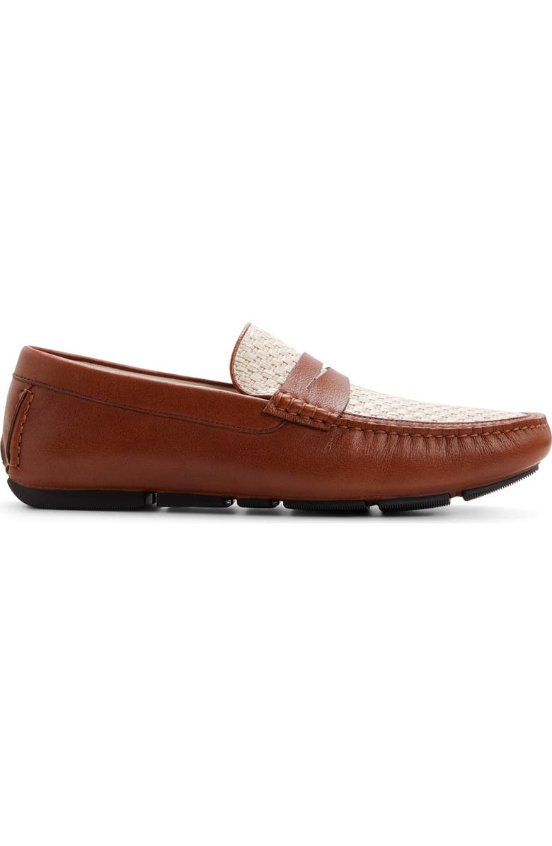 Brooks Brothers Jefferson Mixed Media Driving Loafer, Alternate, color, Medium Brown
