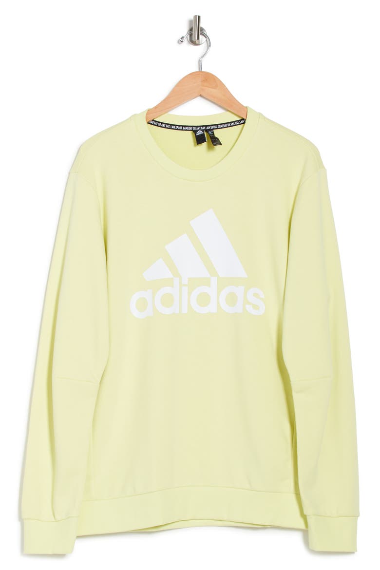 Badge of Sport Graphic Pullover Sweatshirt, Alternate, color, YELLOW TINT