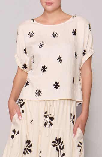MELLODAY Drawcord Sleeve Top