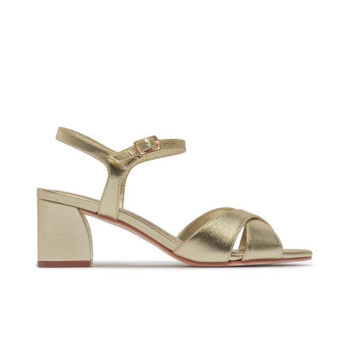 Bernardo Footwear Ginni Mid Heel Sandal In Champagne