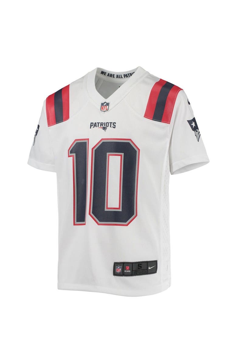 Nike Youth Nike Mac Jones White New England Patriots Game Jersey, Alternate, color,