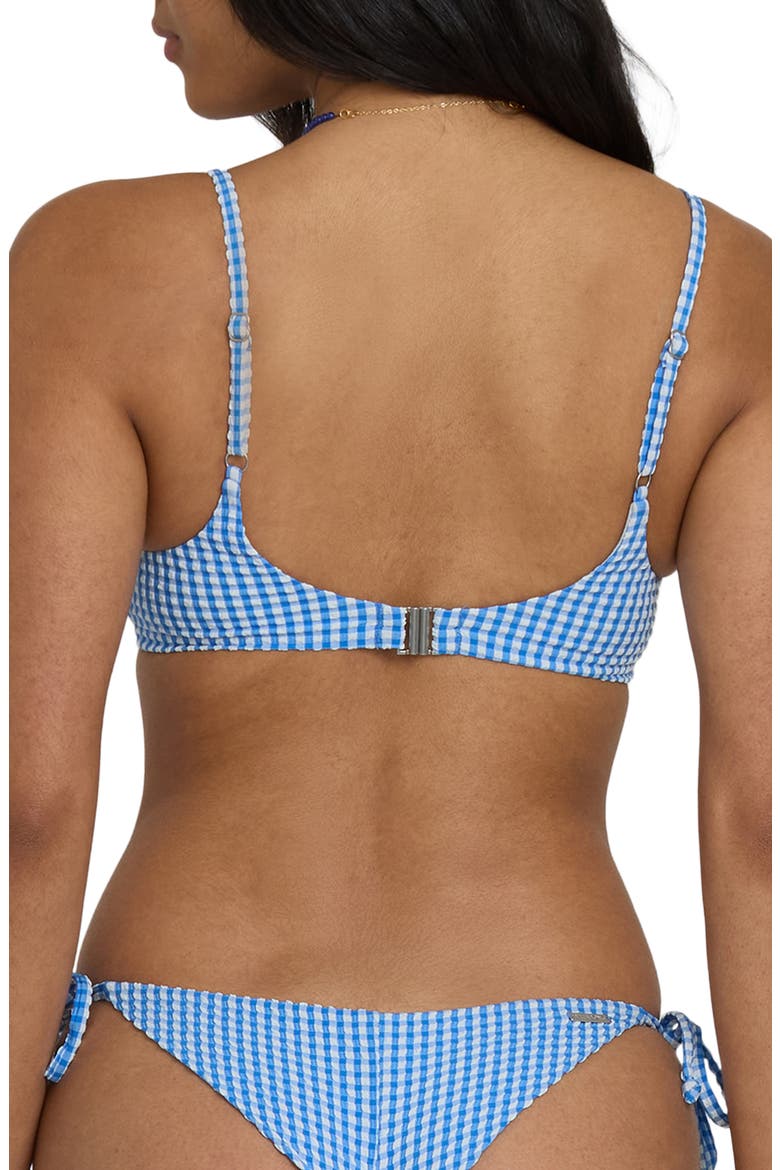 Wave Check Helena Underwire Bikini Top, Alternate, color, TRUE BLUE
