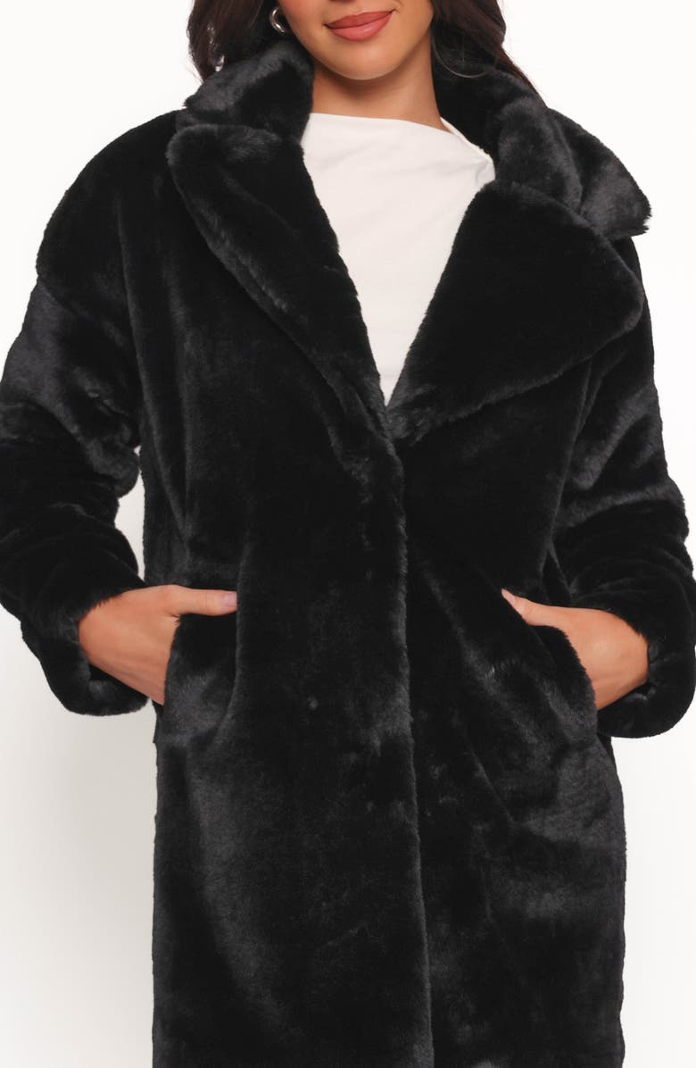 Petal & Pup Meeka Faux Fur Jacket, Alternate, color, Black