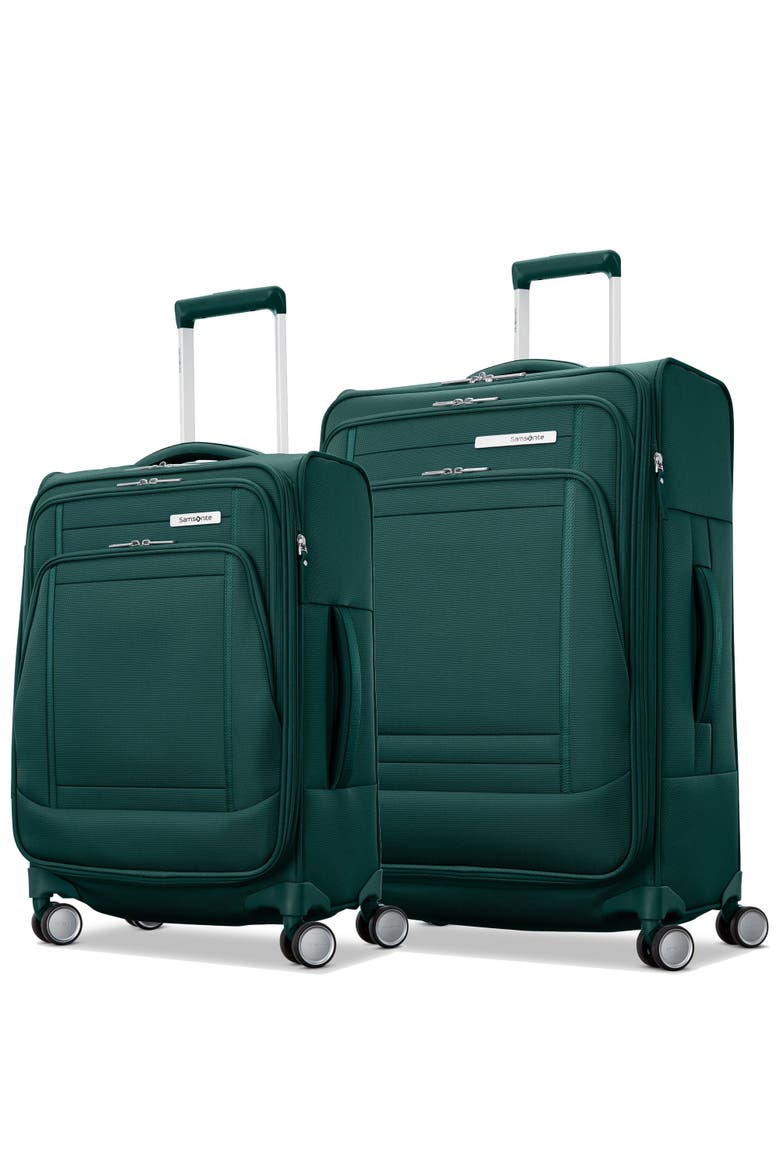 UpLIFT Softside Expandable (20"/25") 2 Piece Spinner Luggage Set, Main, color, Emerald Green