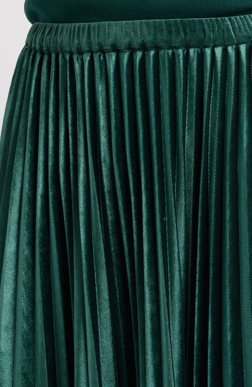 Anne Klein Womens Half Sleeve Turtleneck Sweater Pleated Flared Midi Skirt In Green
