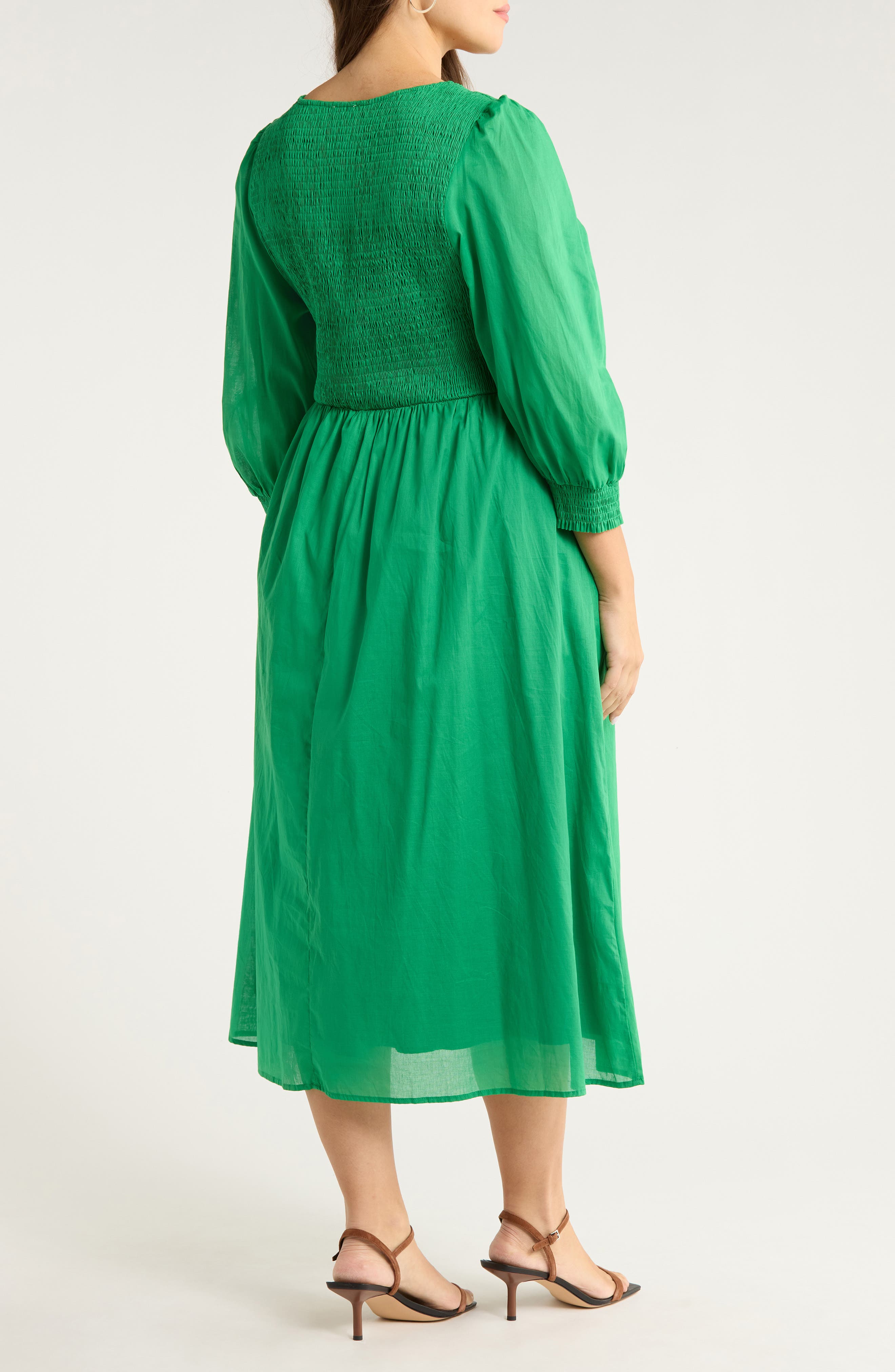 Zelda Smocked Long Sleeve Maxi Dress - image 4