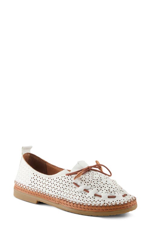 Spring Step Berna Perforated Loafer In White
