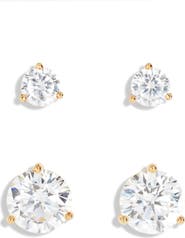 Nordstrom Set of 2 Cubic Zirconia Stud Earrings