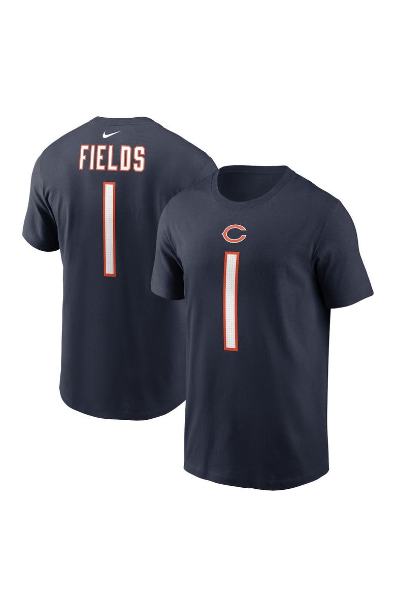 Nike Men's Nike Justin Fields Navy Chicago Bears Player Name & Number T-Shirt, Main, color, 