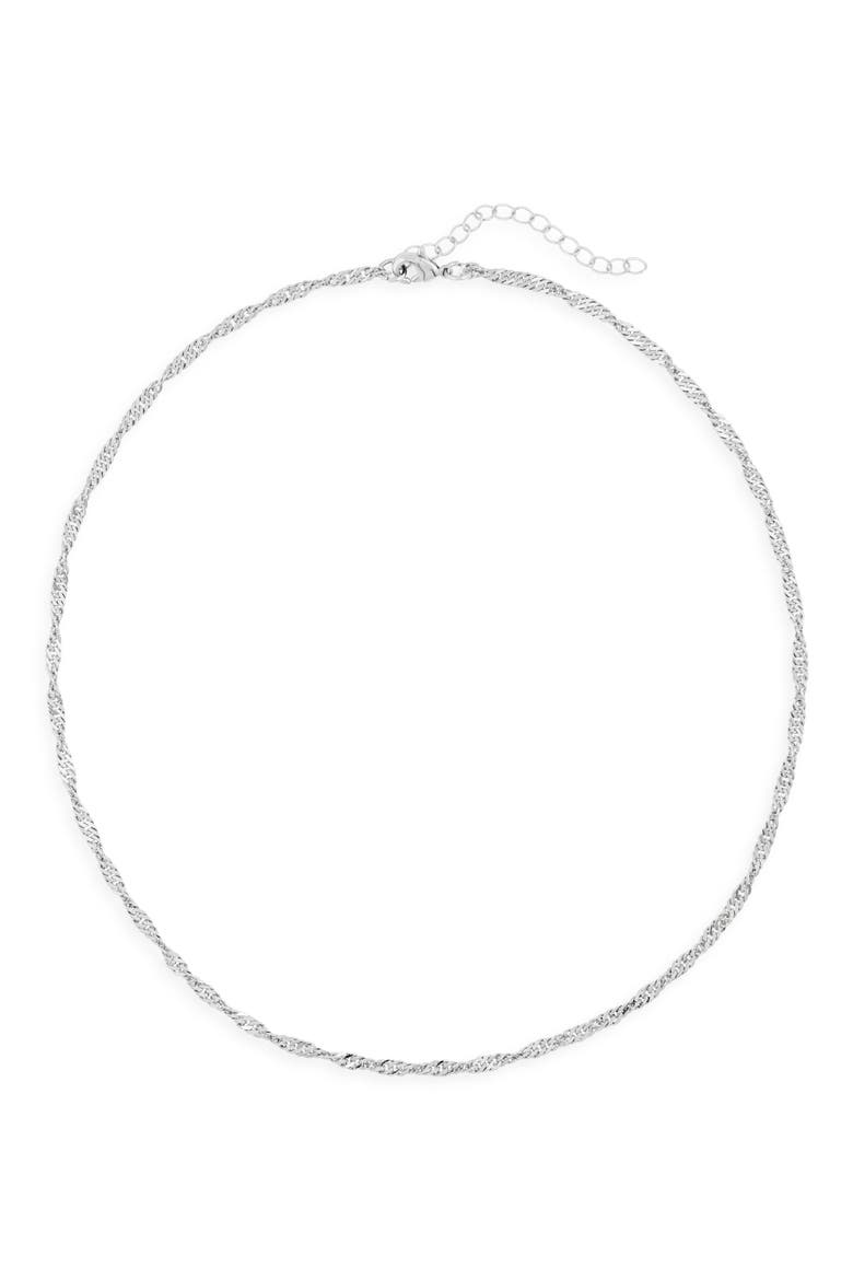 Singapore Chain Necklace, Main, color, SILVER