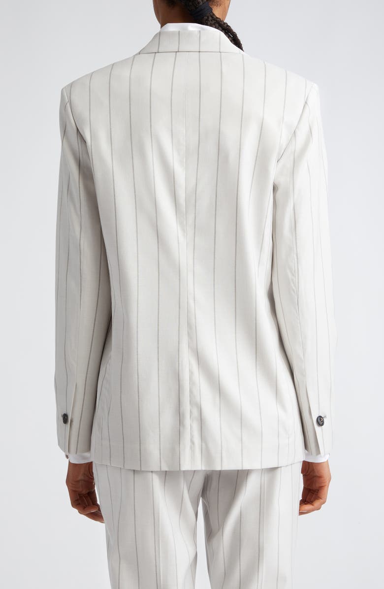 Eleventy Pinstripe Blazer, Alternate, color, Ivory