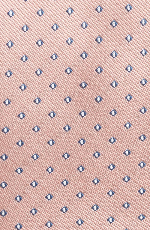 Hugo Boss Boss Micropattern Silk Blend Tie In Light Pink