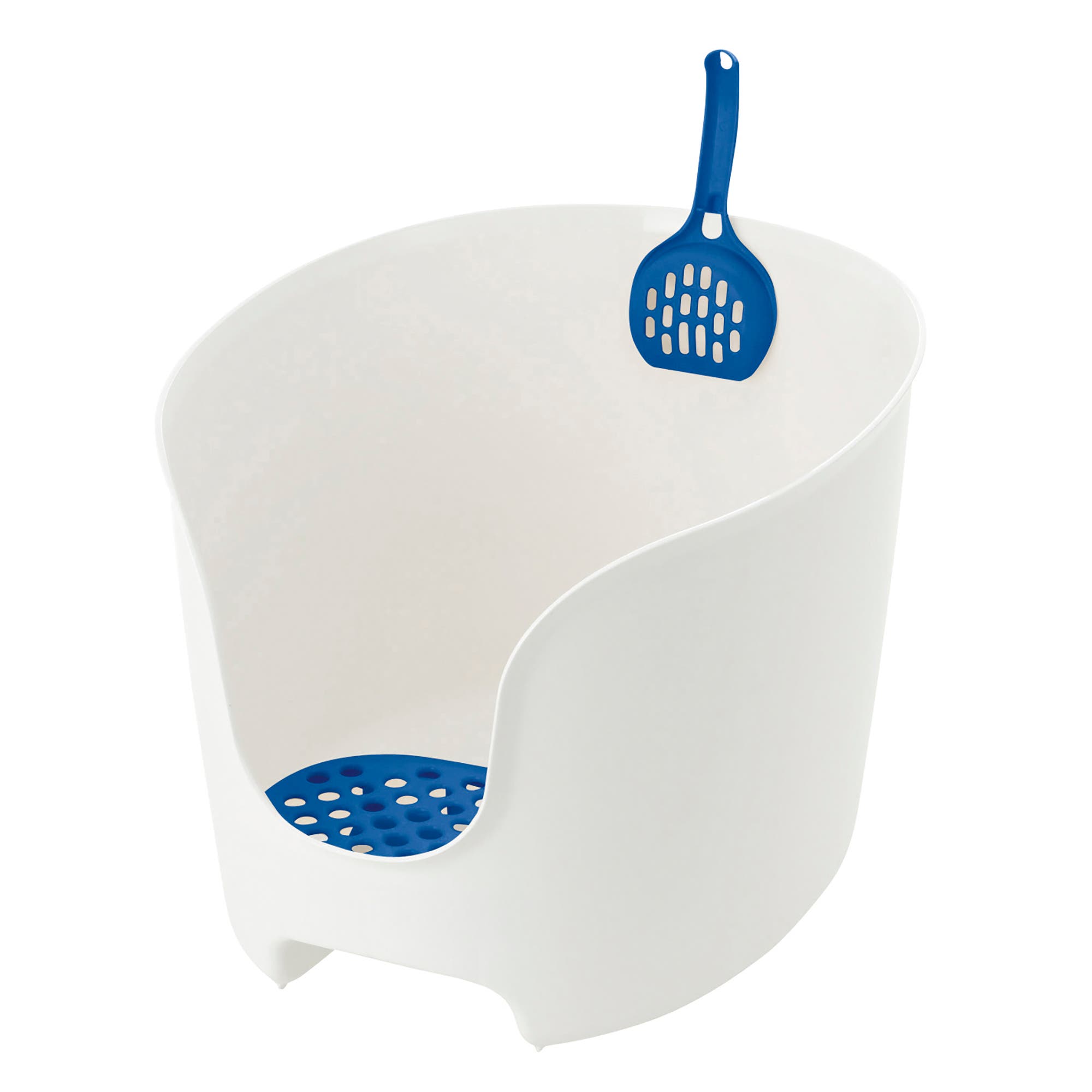 Richell PAW TRAX High Wall Litter Box in Multicolored 