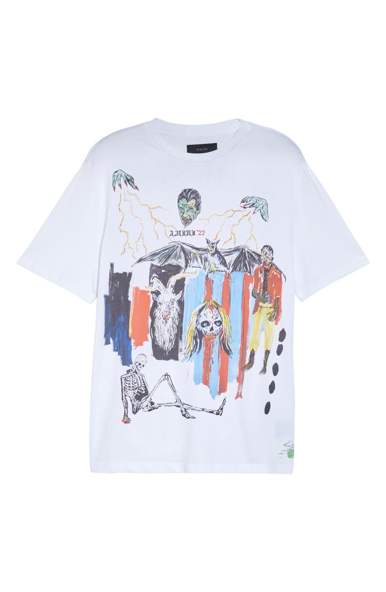 AMIRI x Wes Lang Blood 38 Cotton Graphic Tee, Main, color, 