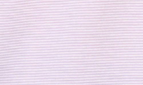 Shop Tailorbyrd Super Soft Stripe Yarn Dye Polo In Lilac
