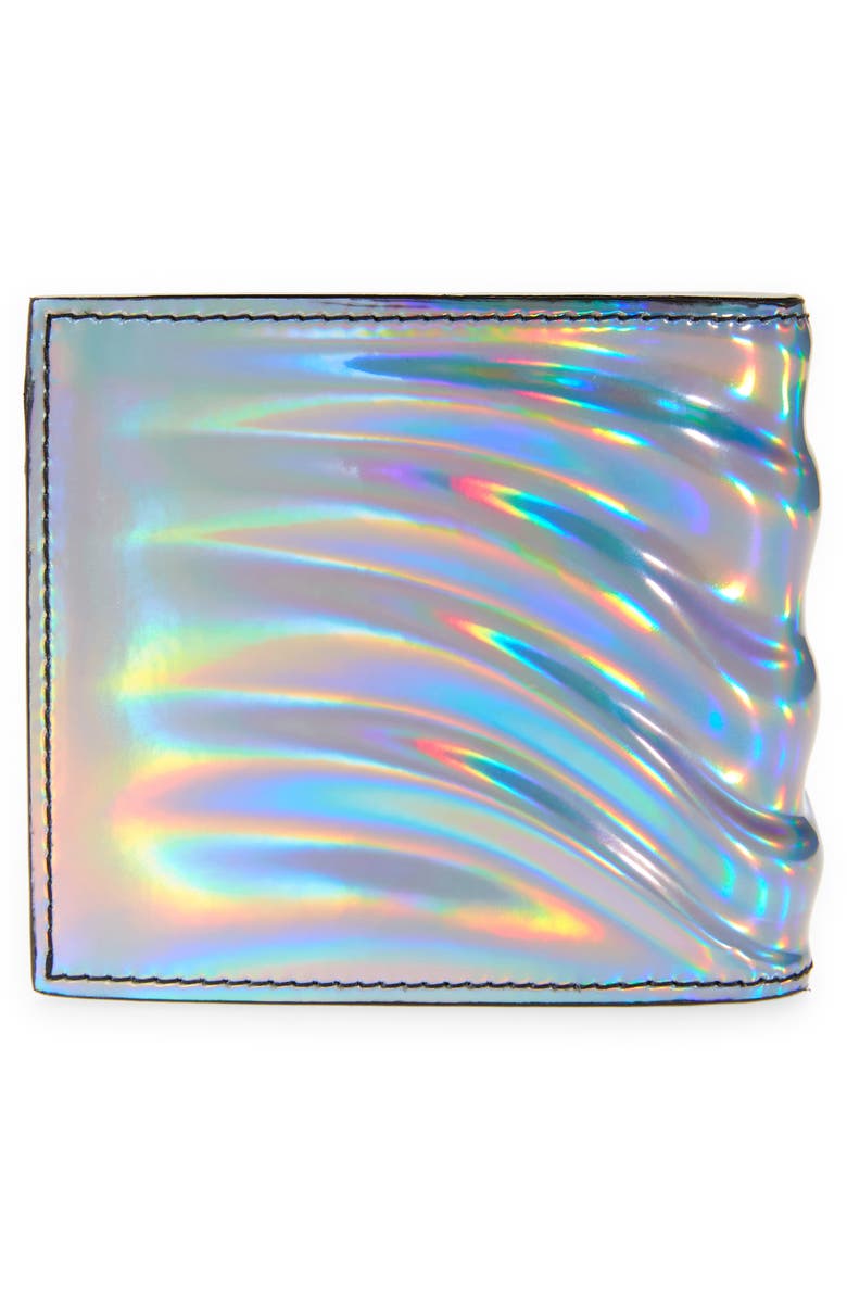 McQueen Alexander McQueen Ribcage Holographic Wallet, Alternate, color,