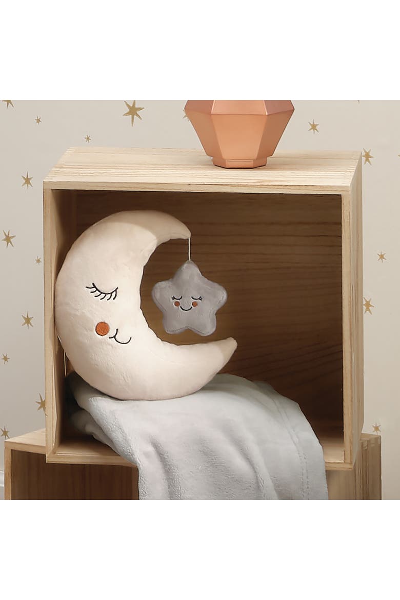 Goodnight Moon and Star Plush Stuffed Toy, Alternate, color, Cream