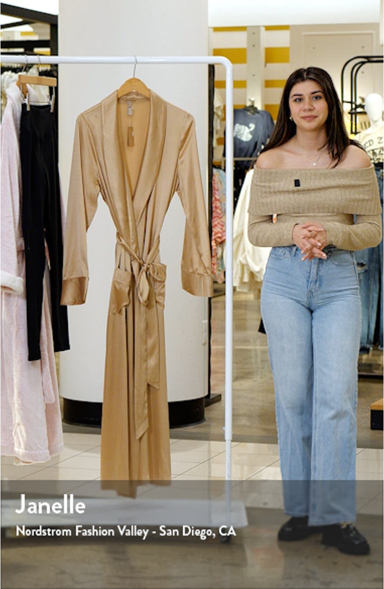 Long Stretch Silk Robe, sales video thumbnail