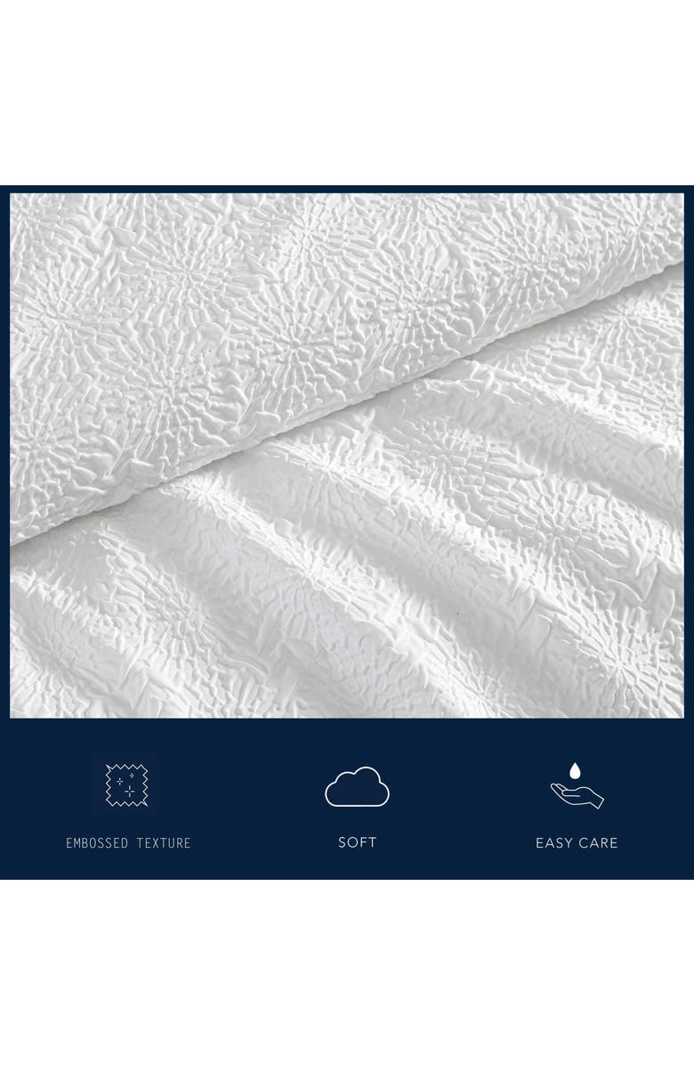 Nautica Sunflower Embossed Microfiber Comforter, Sheets & Throw Set, Alternate, color, White