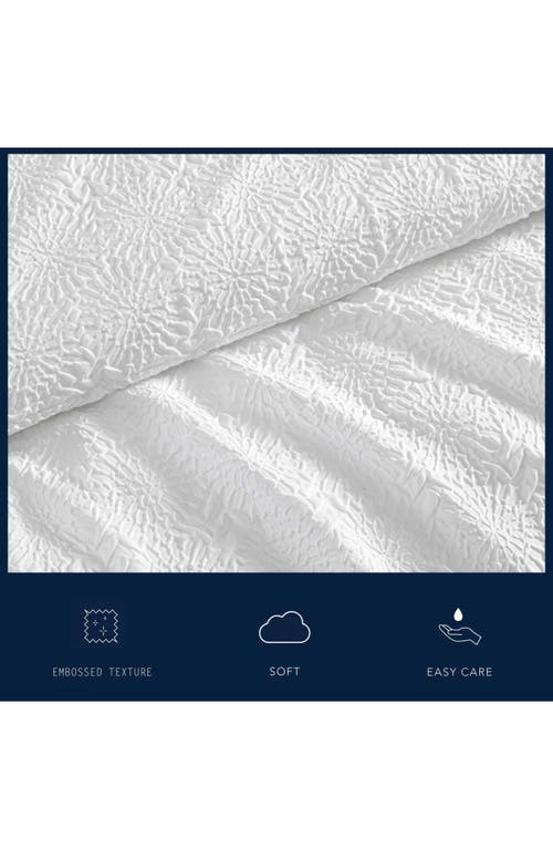 Nautica Sunflower Embossed Microfiber Comforter, Sheets & Throw Set In White