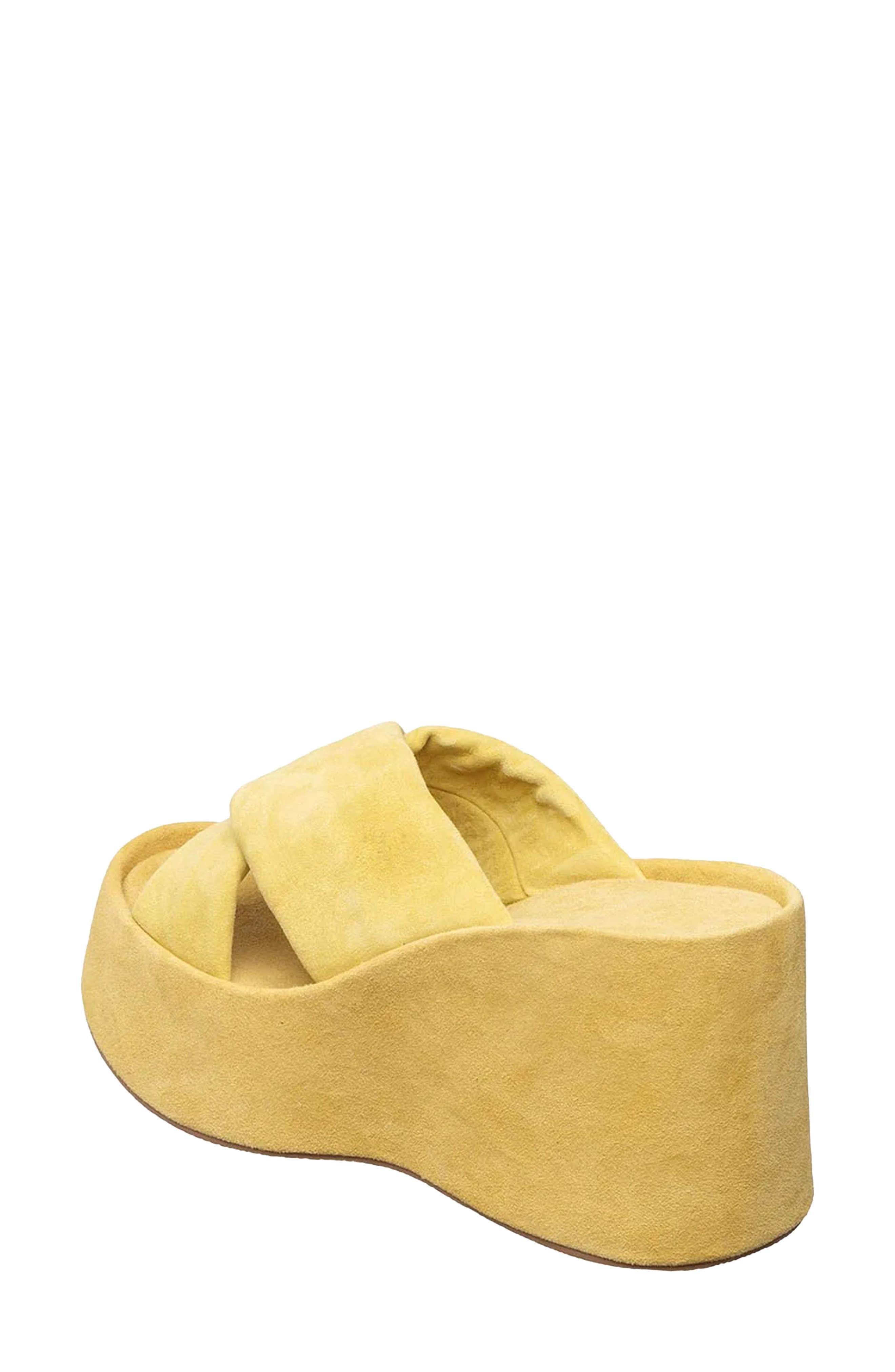 Emma Platform Sandal, Alternate, color, MUSTARD
